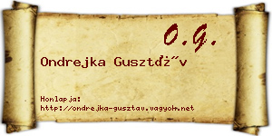 Ondrejka Gusztáv névjegykártya