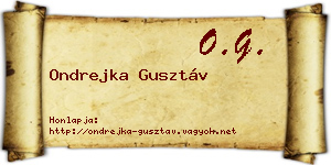 Ondrejka Gusztáv névjegykártya
