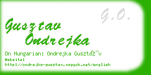 gusztav ondrejka business card